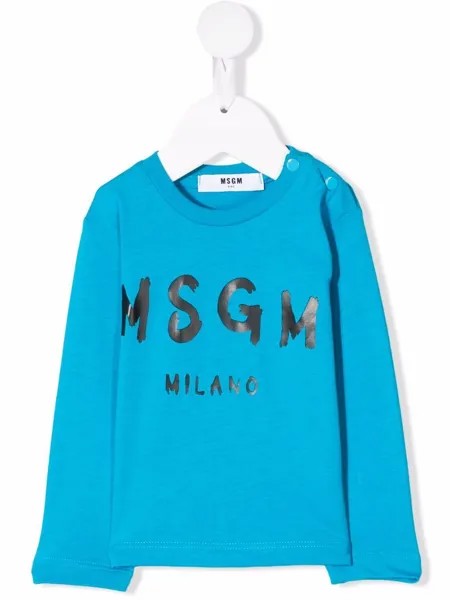 MSGM Kids футболка с логотипом