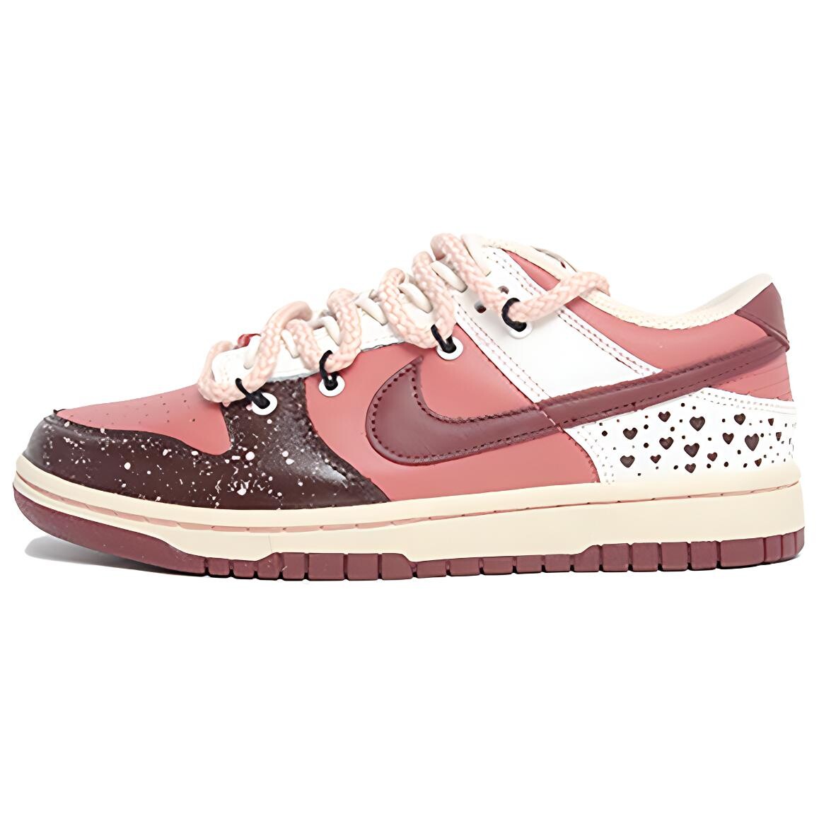 Кроссовки Nike Dunk Skateboarding Shoes Women's Low-top White/red, красный