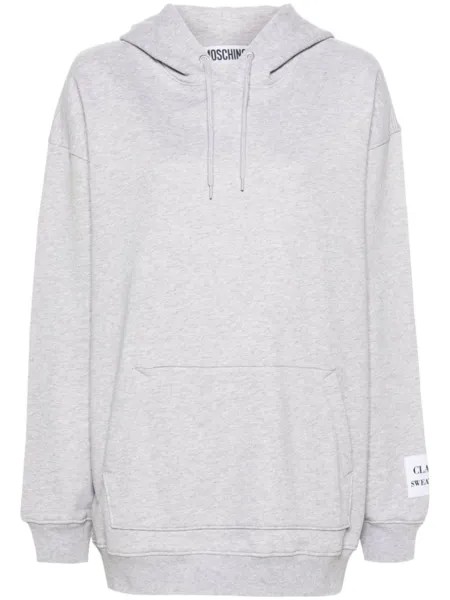 Moschino худи с нашивкой, серый