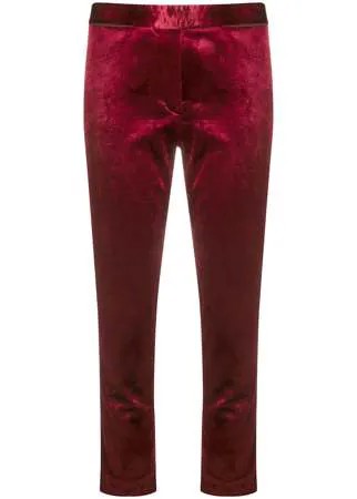 Ann Demeulemeester укороченные бархатные брюки