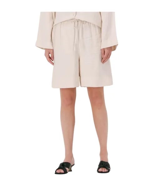 Короткие песочные брюки Selected Femme, бежевый