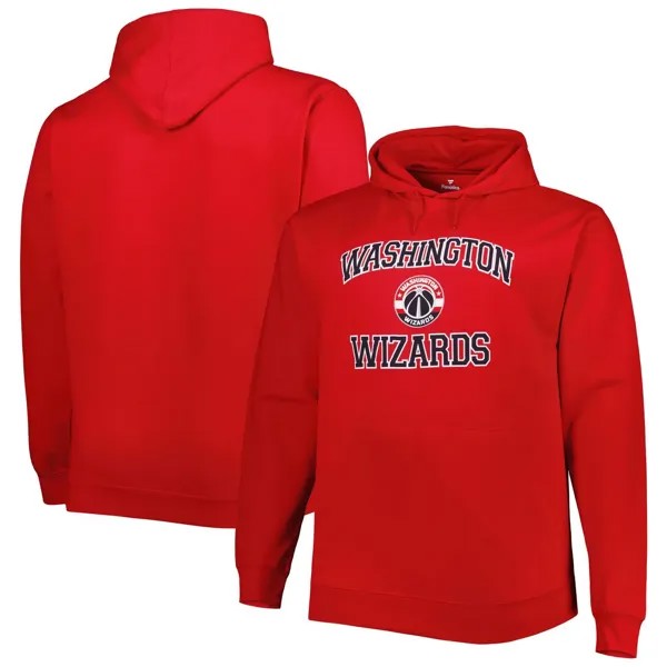 Мужской красный пуловер с капюшоном Washington Wizards Big & Tall Heart & Soul