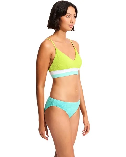 Бралетт Seafolly Slice Of Splice Spliced Bralette, цвет Lime Burst