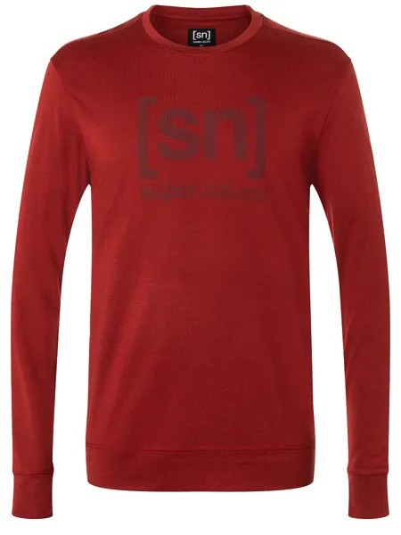 Лонгслив super.natural Merino, красный