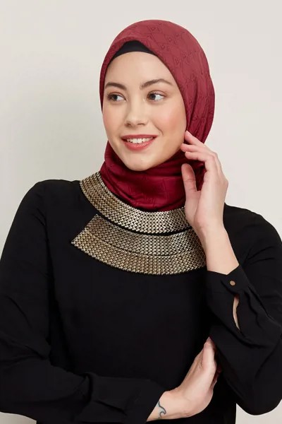 Платок женский MADAME POLO 5829, бордовый (доставка из-за рубежа)