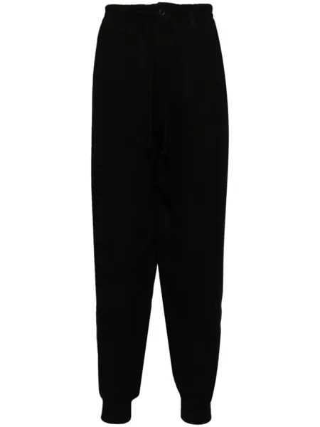 Yohji Yamamoto спортивные брюки с низким шаговым швом, черный