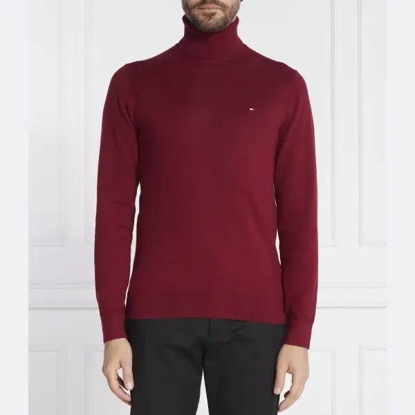 Водолазка стандартного кроя с добавлением кашемира Tommy Hilfiger, бургунди