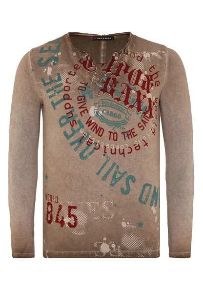 Лонгслив Cipo & Baxx Langarmshirt, коричневый