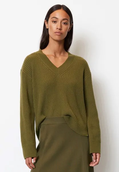 Джемпер Marc O'Polo LONGSLEEVE V NECK, цвет forest floor