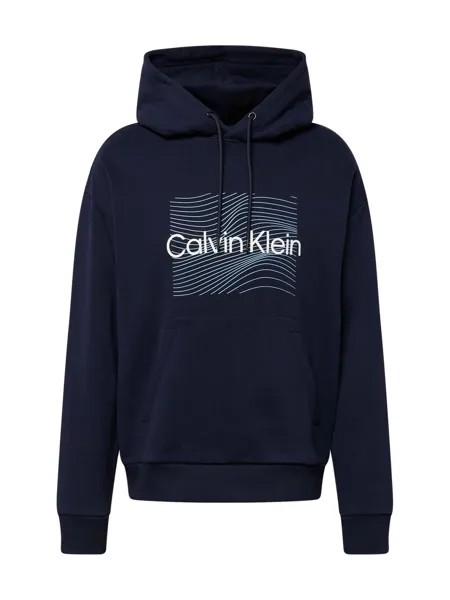 Толстовка Calvin Klein, голубой/темно-синий