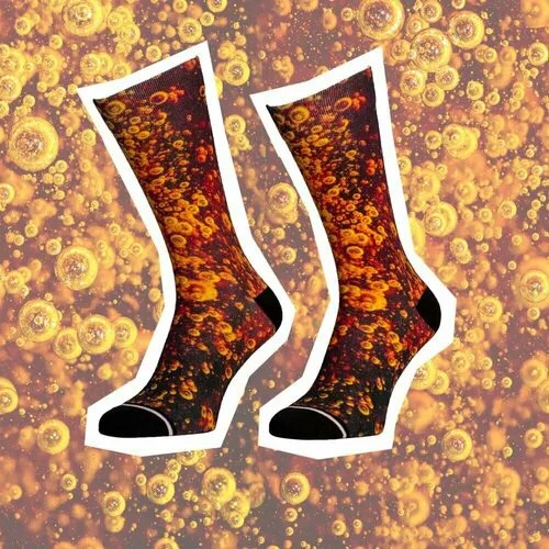 Носки , размер 43-46, оранжевый