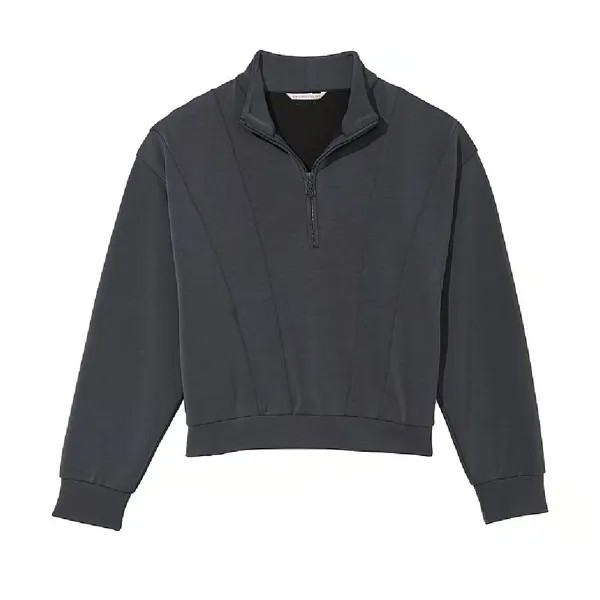 Свитшот Victoria's Secret Sandwash Half-Zip, черный