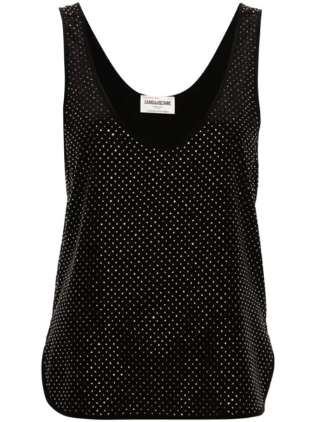 Zadig&Voltaire шелковая блузка Carys со стразами, черный