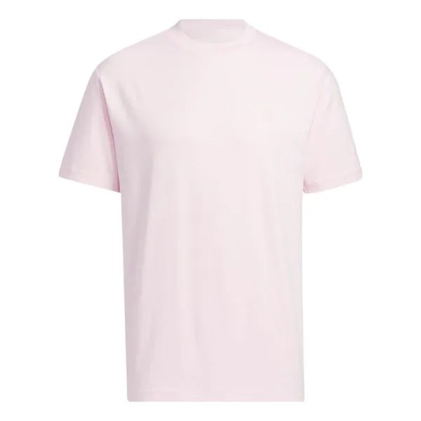 Футболка adidas neo Solid Color Round Neck Sports Short Sleeve Clear Pink T-Shirt, мультиколор