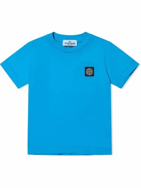 Stone Island Junior футболка с нашивкой-логотипом