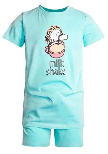 Пижама НОАТЕКС+ для девочки: футболка и шорты, голубая