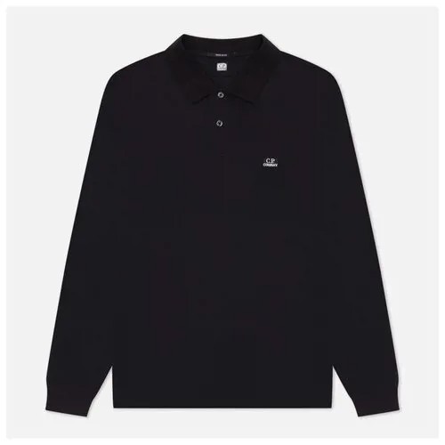 Мужской лонгслив C.P. Company Stretch Piquet Polo чёрный, Размер XXL