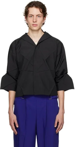 Черная однотонная рубашка 132 5. ISSEY MIYAKE