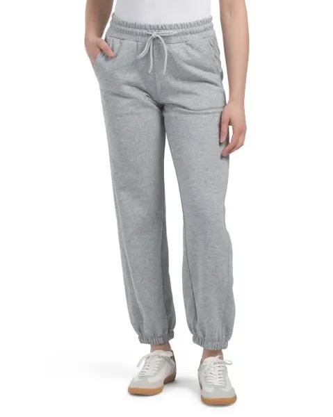 Хлопковые брюки-джоггеры Elan, цвет Heather Grey