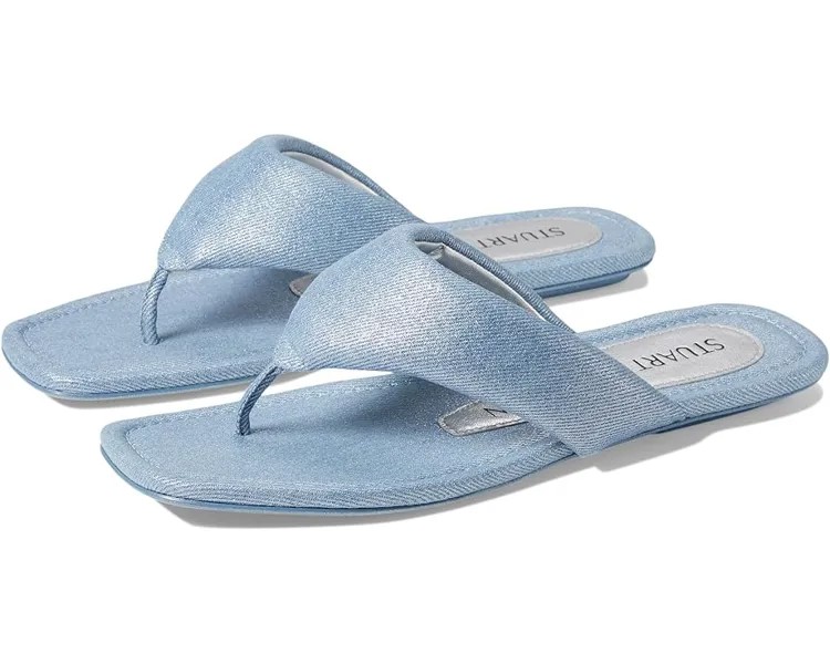 Сандалии Stuart Weitzman Maui Flip-Flop, серебряный