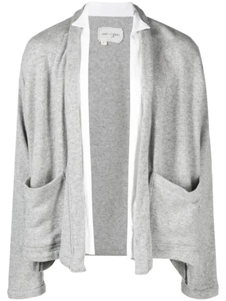 Greg Lauren многослойный кардиган без застежки, серый