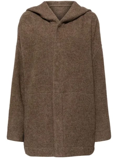 Rick Owens куртка Jumbo Peter с капюшоном, коричневый