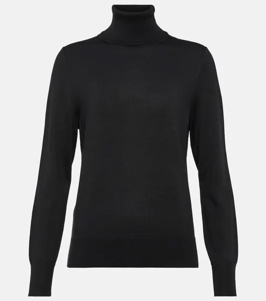 Шелковый свитер с высоким воротником CO, черный