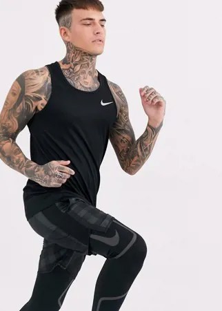 Черная майка Nike Running breathe-Черный