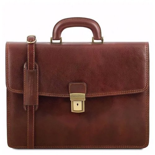 Мужской кожаный портфель Tuscany Leather Amalfi TL141351 коричневый