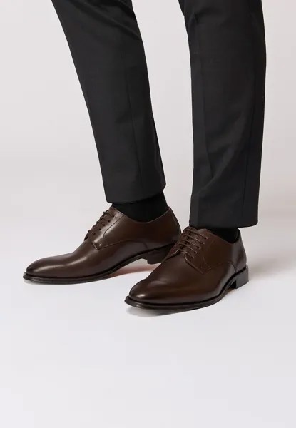 Деловые туфли на шнуровке DERBY ROY ROBSON, цвет dark brown