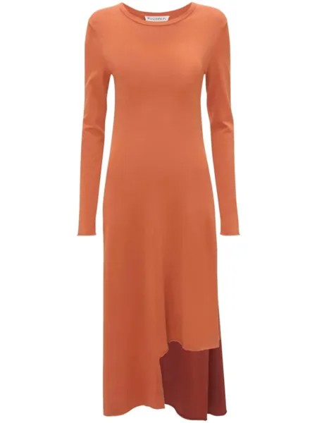 JW Anderson многослойное платье макси, оранжевый