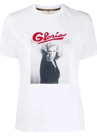 Fendi футболка с принтом Gloria
