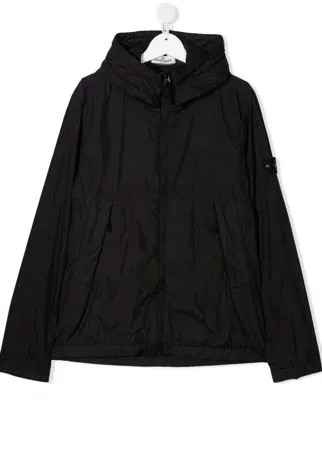 Stone Island Junior куртка с воротником-стойкой и капюшоном