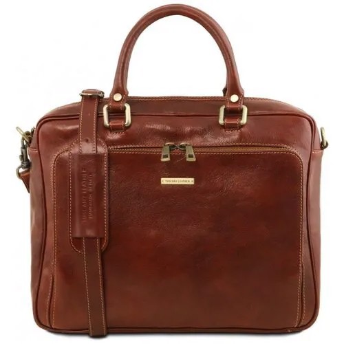 Кожаный портфель для ноутбука Tuscany Leather Pisa TL141660 Коричневый