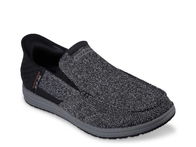 Кроссовки-слипоны мужские Skechers Melson Bentin, черный / белый