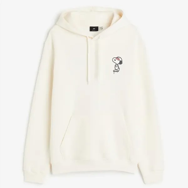 Толстовка H&M Regular Fit Snoopy, кремовый