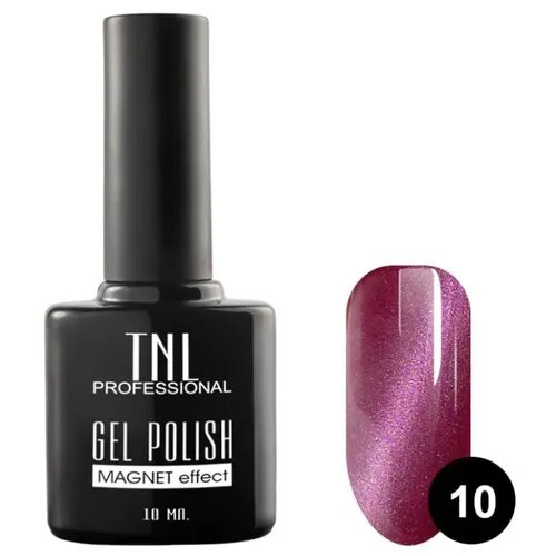 Гель-лак TNL Professional Magnet effect, 10 мл, оттенок 10 глубокий розовый