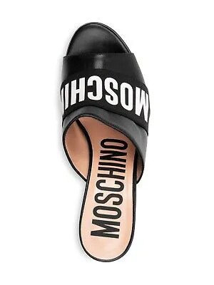 MOSCHINO Женские черные сандалии без шнуровки на платформе 1-1/2 дюйма с круглым блочным каблуком 37