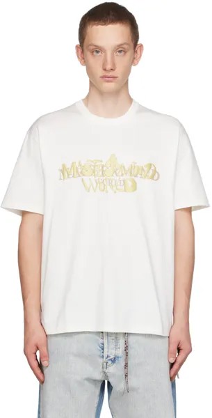 Белая футболка с блестками MASTERMIND WORLD