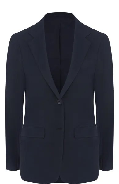 Однотонный жакет из смеси вискозы и льна Kiton