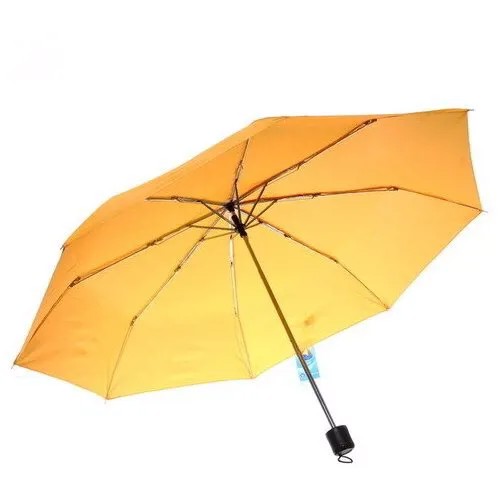 Зонт женский механический «Ультрамарин», цвет желтый, 8 спиц, d-97см, длина в слож. виде 24см