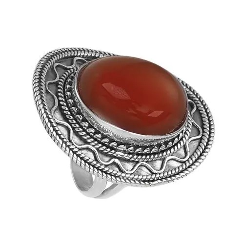 Кольцо Серена-Сильвер, серебро, 925 проба, сердолик, размер 16