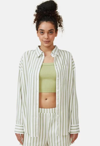 Блузка-рубашка DAD Cotton On, цвет safari green stripe