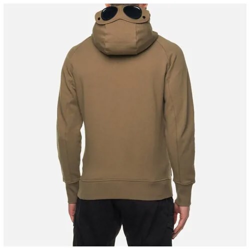 Мужская толстовка C.P. Company Goggle Zipped Hoodie Diagonal Raised Fleece серый, Размер XL