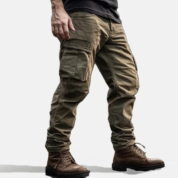 Мужские уличные ретро удобные износостойкие износостойкие многофункциональные универсальные комбинезоны брюки