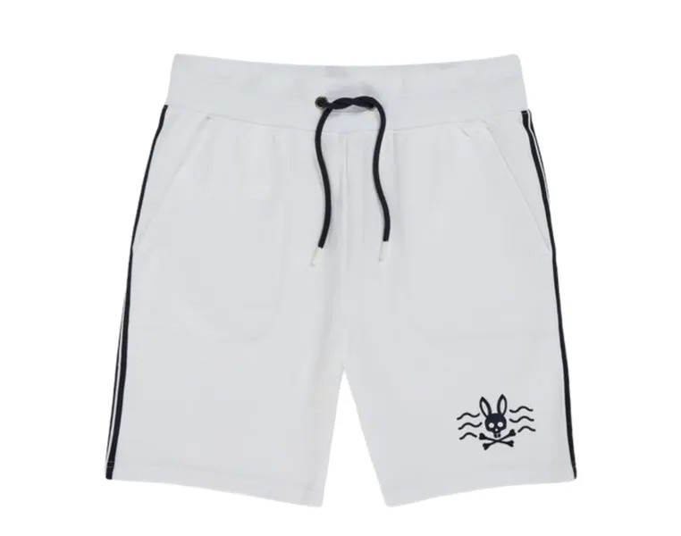 Белые мужские спортивные шорты Psycho Bunny Filcham B6R327P1FT-WHT, белый