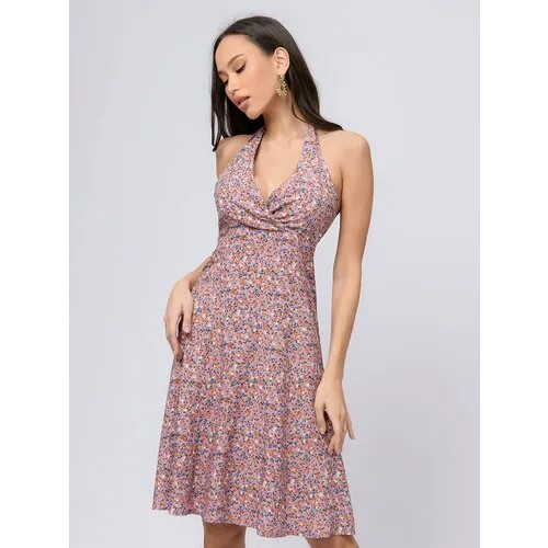 Сарафан 1001dress, размер 48, синий, розовый