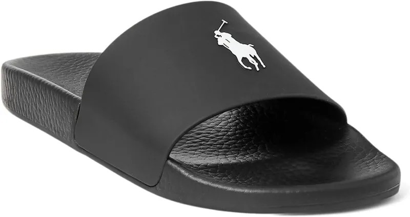 Сандалии на плоской подошве Polo Slide Polo Ralph Lauren, цвет Black/White Pony Player