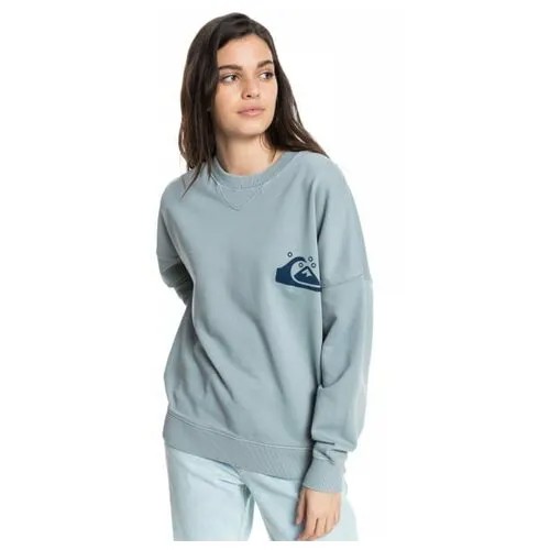 Свитшот Из Органического Хлопка Quiksilver Womens, Цвет голубой, Размер XL