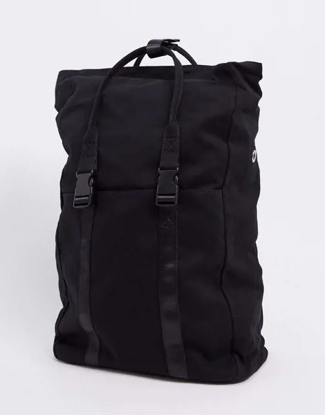 Черный парусиновый рюкзак с отделением для ноутбука ASOS DESIGN-Черный цвет